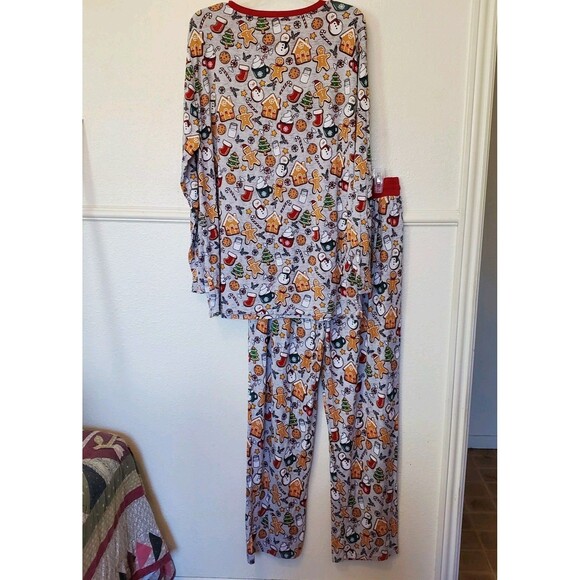 Little Sleepies Lounge Pajama‎ Set Christmas Gingerbread Long Sleeve Women's XL - Picture 12 of 16